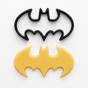 Black Batman Logo Cookie Cutter for Baking Fondant Biscuits Clay Crafts Cake Decorating Superhero Party Supplies Kids Activities Comic Book Theme Projects and Creative DIY Gift Ideas