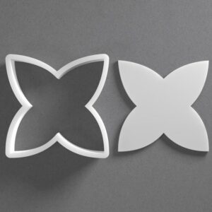 Black Flower Leaf Petal Ornament Cookie Cutter Mini To Large cookie Blossom Shape Polymer Clay Jewelry And Earring Cutter Tool Mirrored Pair Set For Floral Crafting Baking And DIY Proj