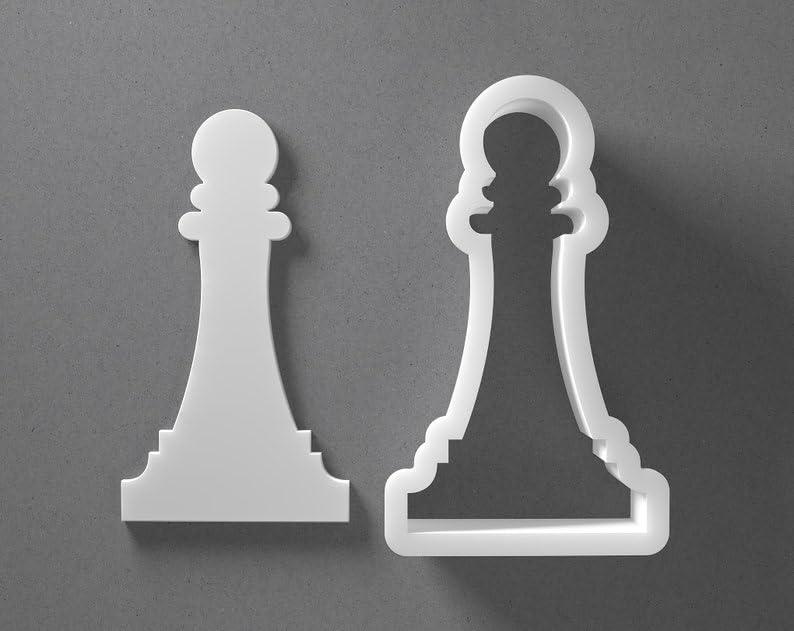 Black Pawn Chess Piece Cookie Cutter Mini to Large Shape for Polymer Clay Jewelry Earring Making Mirrored Pair Set cookie Craft Tool Made in India for Daily Creative Use