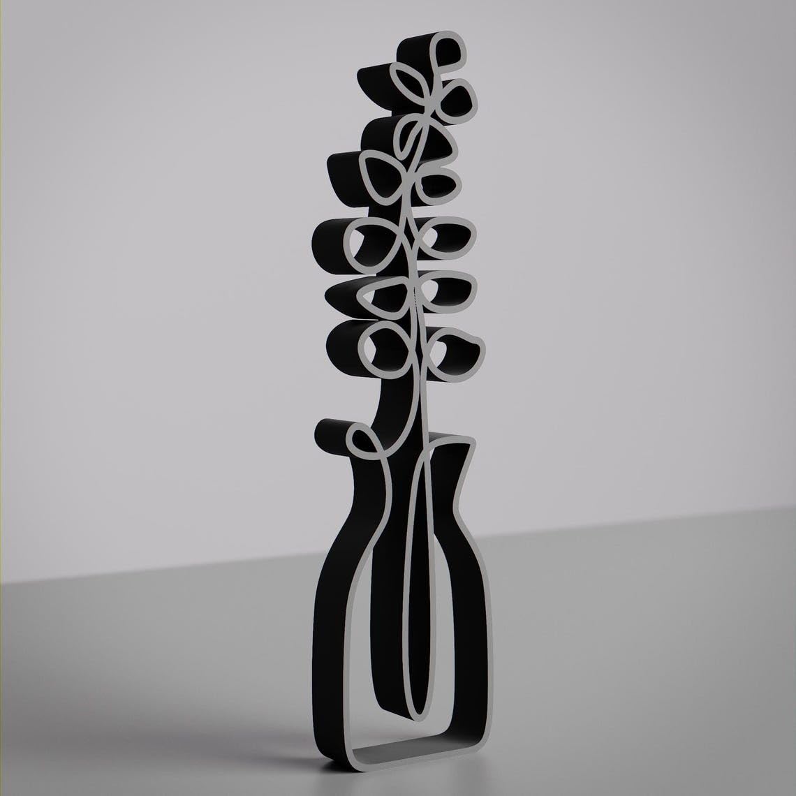 Unique Eucalyptus Plant Line Art Statue Sculpture, Custom Line Art Figure for Plant Lovers, Minimalist Modern Home Decor, Decorative Gift Idea for Nature and Greenery Enthusiasts - Image 3