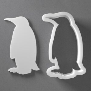 Black cookie Penguin Bird Cookie Cutter Set for Polymer Clay Jewelry Earrings Biscuit Fondant Craft Tool Mirrored Pair Suitable Mini Medium Large Sizes for Baking Animal DIY Creative P