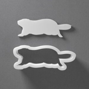 Black Running Groundhog Cookie Cutter Mini to Large Stylized Animal Shape for Polymer Clay Jewelry Earring Making Mirrored Pair Set cookie Craft Tool Made in India