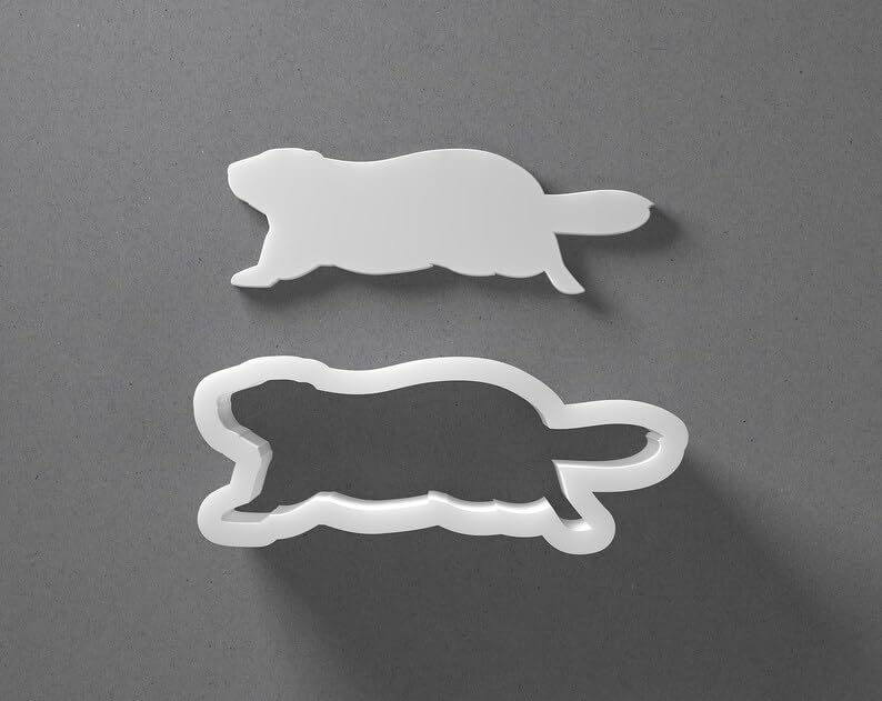 Black Running Groundhog Cookie Cutter Mini to Large Stylized Animal Shape for Polymer Clay Jewelry Earring Making Mirrored Pair Set cookie Craft Tool Made in India