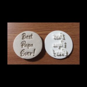 Papa Black Cookie Embosser Stamp for Cupcakes and Cookies � Papa Ever� Personalized Baking Tool Perfect for Father�s Day Celebrations and Family Gifts