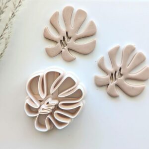 Lucinda Tropical Leaf Clay Earring Cutter for Polymer Clay Jewelry Making Tropical Pendant Clay Cutter for Handmade Accessories Botanical Leaf Design Craft Tool for Artisan DIY Projects