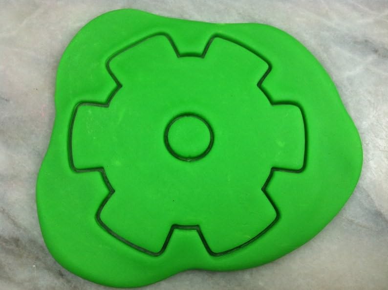 Black Gear Number 3 Cookie Cutter Plastic Outline with Sharp Edges Durable Baking Tool for Mechanical and Engineering-Themed Cookies Fondant Cake Decorating Pastry Biscuit Crafts India