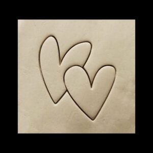 Double Heart Love Cookie Cutter Valentines Day Wedding Engagement Anniversary Romantic Love Theme Cookie Mold for Baking Fondant Decoration Heart Shape Biscuit Cutter Tool