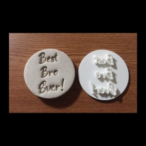 Bro Ever Embosser Stamp Cookie for Cookie Cupcake Fondant Decorating Tool Biscuit Stamp for Brother Birthday Gifts Celebration Treats Baking Crafts Friendship Events and Party