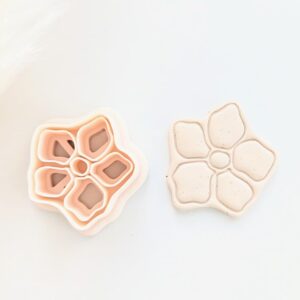 Abstract Flower Earring Imprint Clay Cutter for Polymer Clay Jewelry Making Artistic Floral Pendant Cutter Tool for Handmade Earrings and Accessories Ideal for DIY Jewelry Craft
