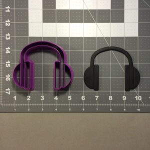 Headphones Cookie Cutter for Making Shortbread Biscuits Fondant Clay Crafts Music Theme Baking Supplies DJ Party Decoration DIY Kitchen Projects Classroom Gifts and Audio-Inspired Art