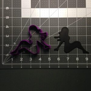 Black Mud Flap Girl 100 Cookie Cutter Silhouette Cookie Pin Up Truck Mudflap Woman Shape for Bachelorette Party Cookies Gag Gifts Adult Humor Baking Fun Treats Crafts Made in India