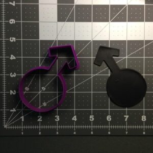 Black Male Symbol Cookie Cutter Cookie Sign Cookie Shape Baking Tool for Birthday Parties Educational Crafts Science Projects and Cake Decorating Activities