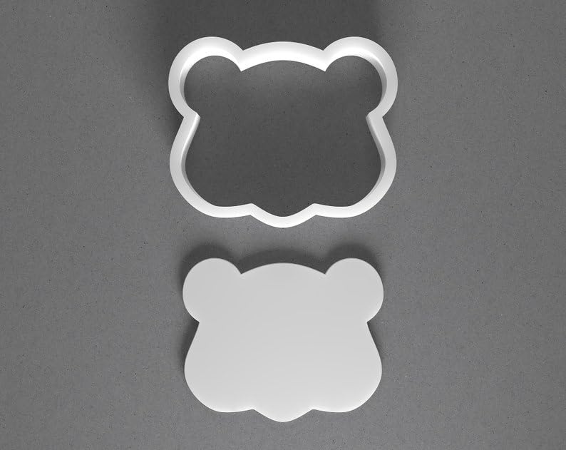 Black Groundhog Face Cookie Cutter From Mini To Large Ground Hog Head Shape Polymer Clay Jewelry Earring Cutter Tool For Handmade Charms Stud Dangle Earrings Mirrored Pair Set - Image 2