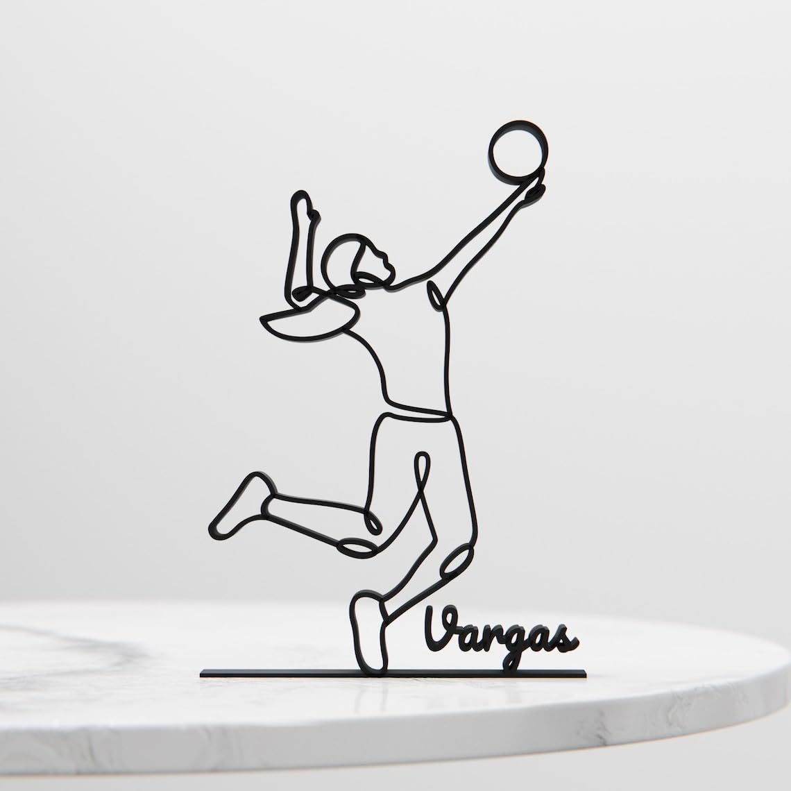 Personalized Woman Vocalist Line Art Decor Figure Plastic Custom Name Statue for Desk Shelf Home Office Singing Inspired Modern Interior Display Gift India - Image 5