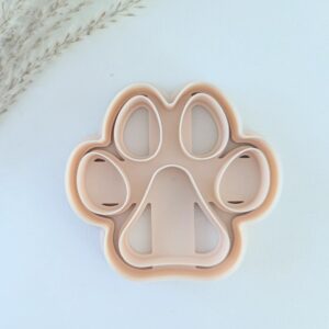 Dog Paw Imprint Cutter for Cookies and Polymer Clay Dog Paw Cookie Cutter for Baking Clay Jewelry Making Pet Theme Crafts Large Clay Cutter for Fondant Pet Treats and Handmade