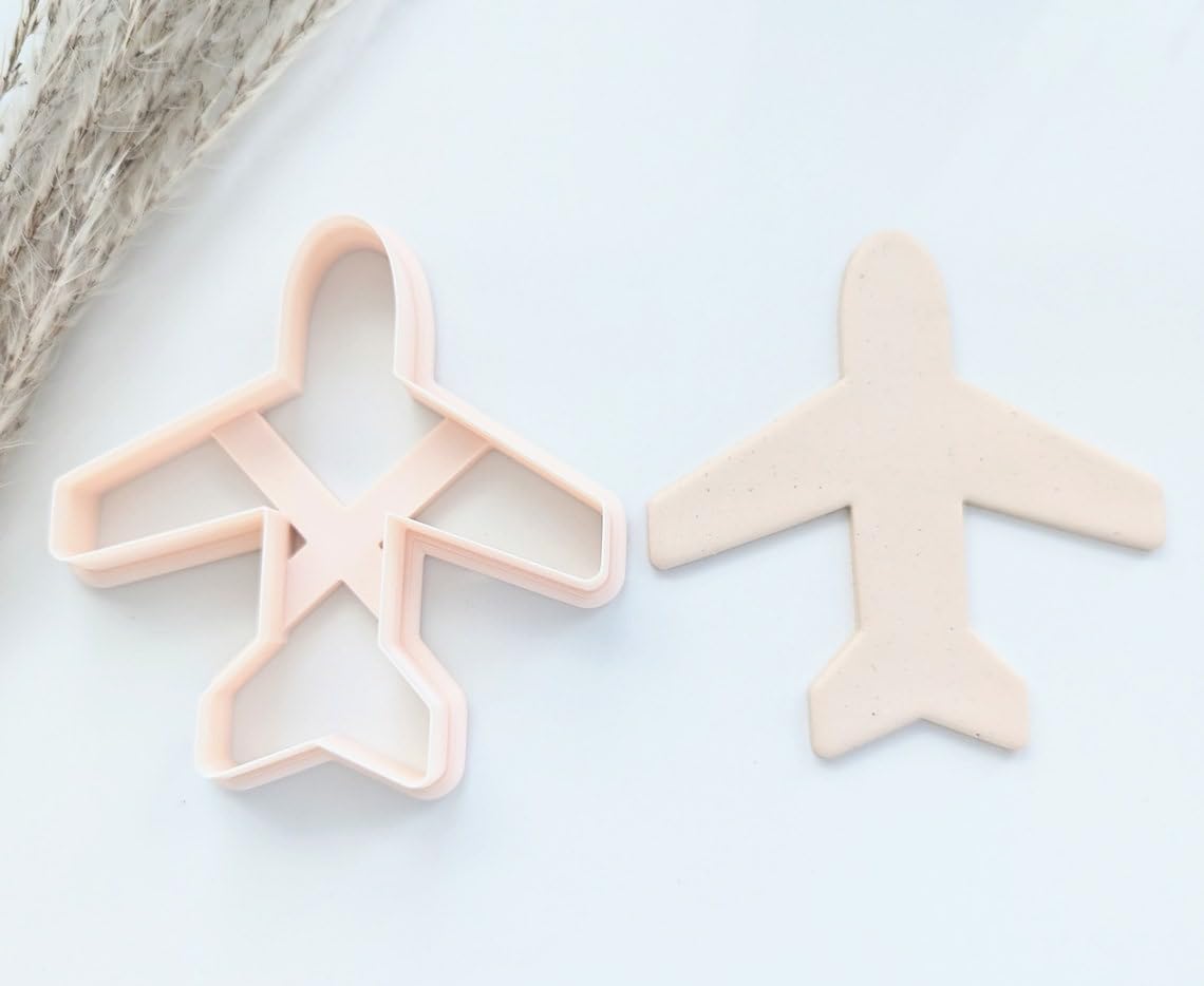 Airplane Cookie Cutter for Travel Theme Baking Large Aircraft Clay Cutter for Polymer Clay Projects Fondant Cutter for Aviation Party Favors Kids Birthdays DIY Crafts and Handmade Gifts