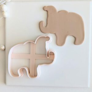 Elephant with Hat Cookie Cutter for Christmas Baking and Polymer Clay Crafts Festive Holiday Elephant Shape Clay Cutter for Sugar Cookies Fondant DIY Earrings Ornaments and Decorations