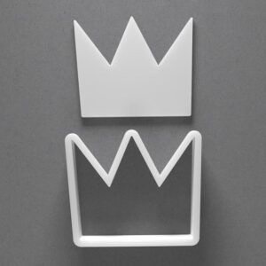 Black Crown Birthday Party Cookie Cutter Shape for Baking Fondant Biscuit Polymer Clay Jewelry Earrings Craft Tool Mirrored Pair Set Reusable Celebration Decor Gift