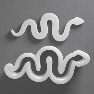 Black Snake Cookie Cutter Worm Reptile Shape for Baking Fondant Biscuit Polymer Clay Jewelry Earrings Craft Tool Mirrored Pair Set Reusable Animal Gift Decor