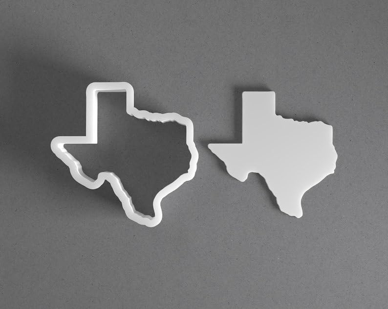 Black Texas State Cookie Cutter Mini To Large cookie Polymer Clay Jewelry And Earring Cutter Tool Mirrored Pair Set For Crafting Baking DIY Accessories Souvenirs And Creative Projects - Image 2