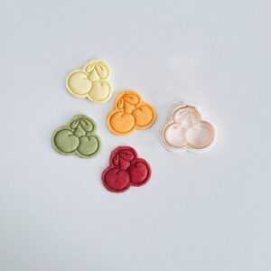 Black Cherry Cookie Cutter cookie Double Cherry Cookie Cutter Stamp Set Spring Fruit Cookie Cutter Kitchen Baking Mold for Cookies Fondant Pastry Biscuit Cake Cupcake Decorating Summer
