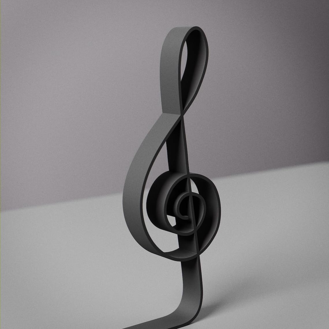 Personalized Treble Clef Plastic Line Art Figure Minimalist Music Sculpture with Custom Name for Home Decor Desk Shelf Living Room Bedroom Office Display - Image 3