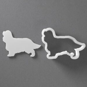 Black Cavalier King Charles Spaniel Cookie Cutter Set Mini to Large Size Dog Breed Polymer Clay Jewelry Earring Cutter Tool for Handmade Accessories Baking Fondant Craft Mirrored Pair D