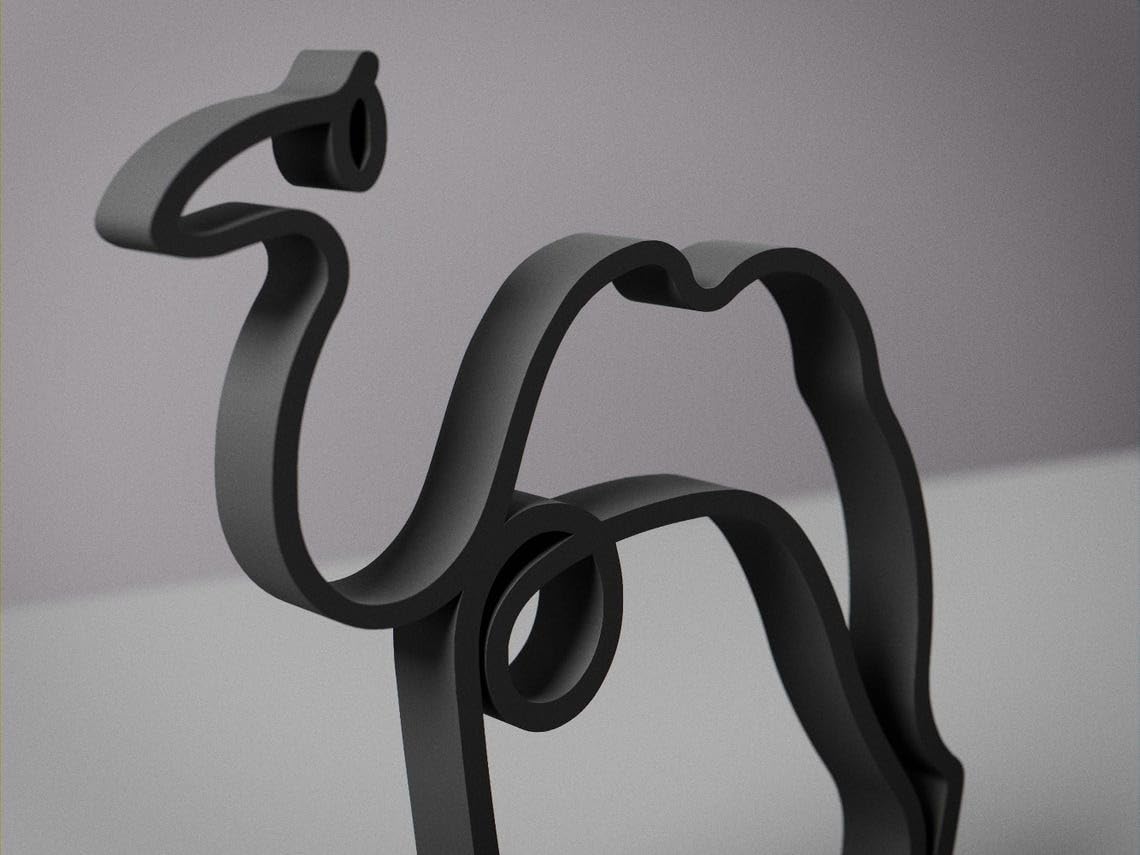 Picasso Camel Personalized Line Art Figure Plastic Decorative Abstract Sculpture with Custom Name for Home Office Desk Shelf Table Display Minimal Art Decor India - Image 3