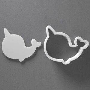 Cute Narwhal Cookie Cutter Whale Sea Animal Shape cookie Baking Tool for Cookies Biscuits Fondant Dough Clay Jewelry Making Earring Craft Decorating Party Baking and Home Use