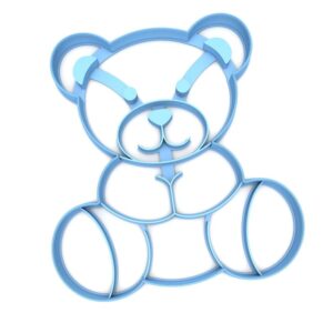 Cookie Teddy Bear Cookie Cutter for Baby Shower Baking Biscuits Cake Fondant Decorations Suitable Size Durable Mold Made in India for Baby Gifts, Birthday Parties, and Craft Projects