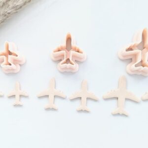 Jet Airplane Earring Clay Cutter Tool for Polymer Clay Jewelry Making Cookie Plane Shape Clay Cutter for Travel Themed Earrings Crafts DIY Accessories and Handmade Gift Designs