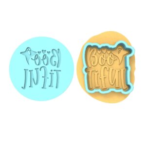 Black Bootiful Halloween Cookie Cutter Plastic Stamp and Stencil for Cookies, Fondant, Pastry, Sandwiches, and Dough Baking Decorating Tool India
