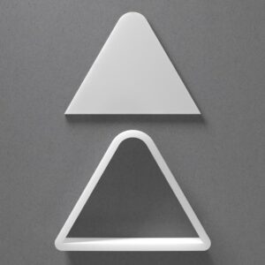 Black cookie Rounded Top Triangle Cookie Cutter From Mini To Large Volcano Hill Shape Tool For Polymer Clay Jewelry And Earring Making Craft Use Mirrored Pair Set India