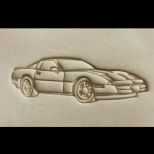 Corvette C4 Sports Car Shape Black Cookie Cookie Cutter for Racing Theme Birthday Party Dessert Decoration Biscuit Making Tool for Car Enthusiasts Celebration Vintage Auto Baking