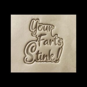 Black Your Farts Stink Cookie Cutter Cookie Funny Message Cookie Mold for Gag Gifts Baking Humor Novelty Treats Birthday Parties Sarcastic Dessert Decorations and Prank Cookies