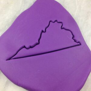 Black Virginia Cookie Cutter State Map Outline Fondant Biscuit Pastry Cutter Stencil with Sharp Edges for Educational and Party Treats in India