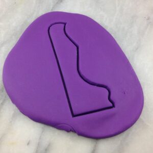 Black Delaware Cookie Cutter State Map Outline Fondant Biscuit Pastry Cutter Stencil with Sharp Edges for Educational and Party Treats in India