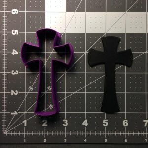 Black Cross 101 Cookie Cutter Cookie Religious Symbol Shape for Baptism First Communion Easter Christian Church Event Cookies Cake Fondant Decorations Crafts Holiday Baking Tool