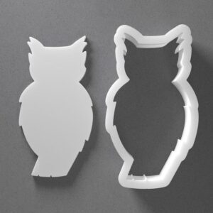 Black cookie Owl Bird Animal Cookie Cutter Set for Polymer Clay Jewelry Earrings Biscuit Fondant Craft Tool Mirrored Pair Suitable Mini Medium Large Sizes