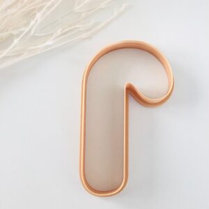 Fat Candy Cane Cookie Cutter for Holiday Baking and Clay Crafts Large Candy Cane Clay Cutter for Polymer Clay and Fondant Ideal for Christmas Cookies DIY Gifts Ornaments and Festive