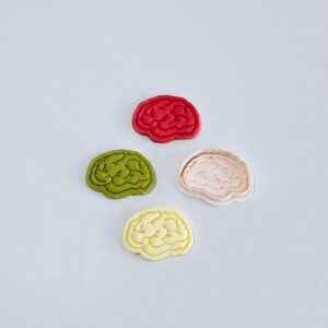 Black Brain Cookie Cutter Halloween Zombie Brain Cookie Cutter Stamp Set India cookie Spooky Party Favor Brain Fondant Molds Black Brain Shaped Baking Tool for Cookies Cakes