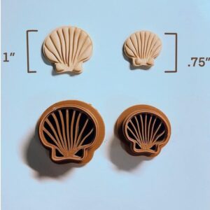 Shell 3 Polymer Clay Earring Cutter India Cookie Hand Clay Cutter Mold Tool for Jewelry Making Biscuit Fondant Cutter DIY Crafts Ocean Shell Design Accessories Coastal Themes