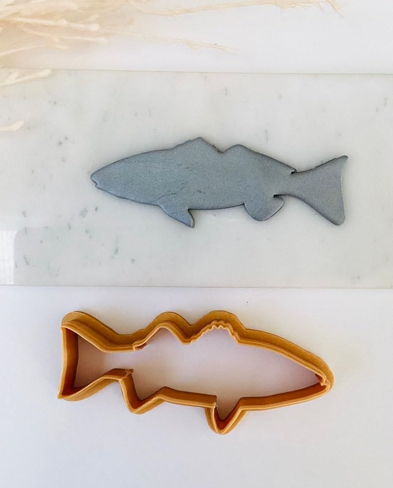 Red Drum Fish Cookie Cutter for Clay and Fondant Polymer Clay Fish Cutter for Jewelry Making Baking and Crafting Coastal Ocean Animal Theme Large Clay Cutter for DIY Cookie and Clay