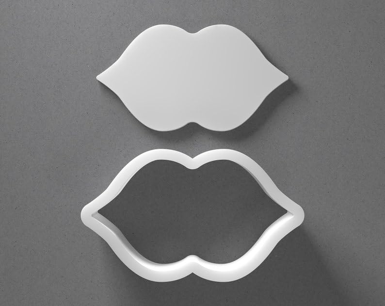 Black cookie Kissing Lips Cookie Cutter Set for Polymer Clay Jewelry Earrings Biscuit Fondant Craft Tool Mirrored Pair Suitable Mini Medium Large Sizes
