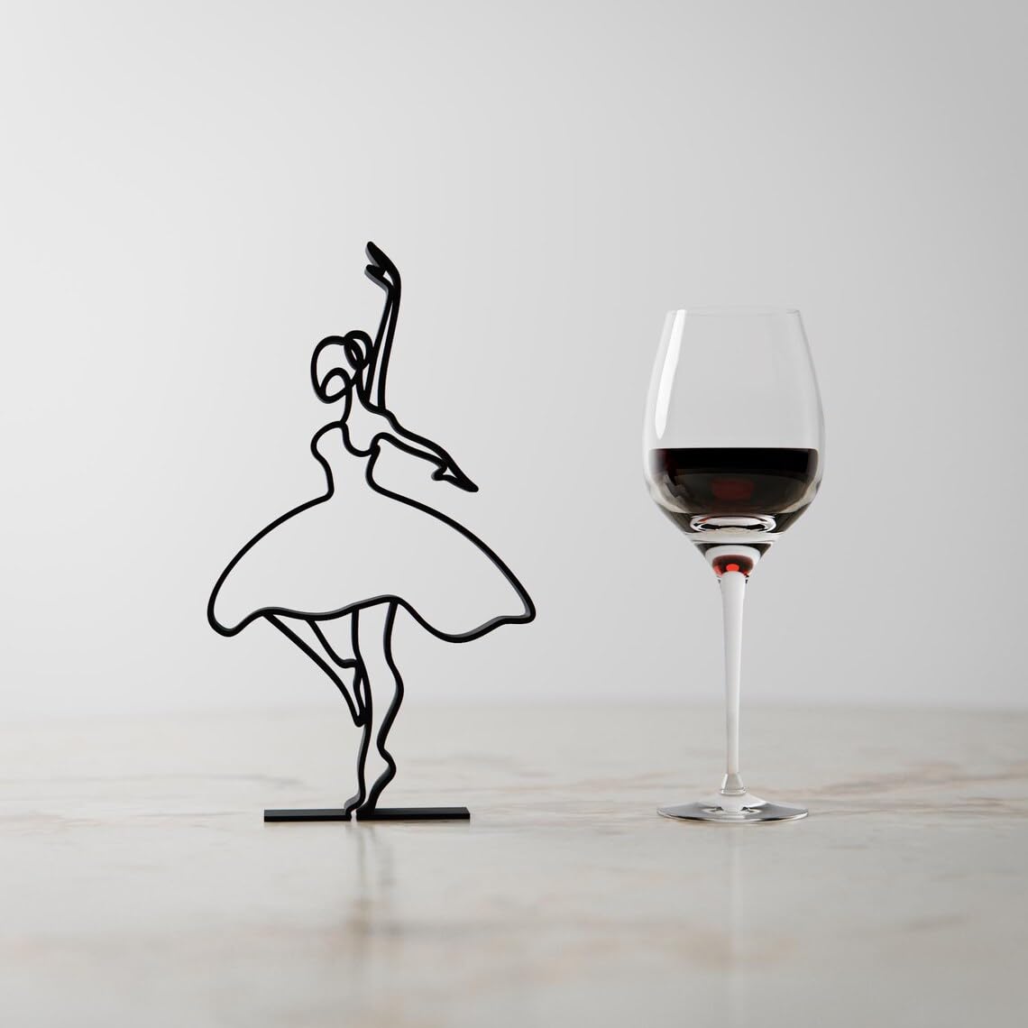 Unique Ballerina 02 Line Art Figure Statue Sculpture Custom Minimalist Home Decor Gift Idea for Dance Enthusiasts Elegant and Modern Ballet Art for Any Space - Image 4