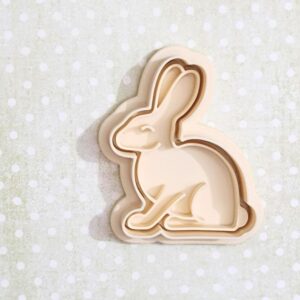 Hare Cookie Cutter Set for Animal Theme Baking Rabbit Shape Biscuit Pastry Fondant Sugar Paste Cutters for Easter Spring Party Kids Birthday Homemade Cookies and Cake Decoration Baking