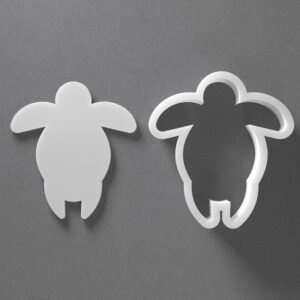 Black Swimming Turtle Cookie Cutter Set Mini to Large Size Sea Ocean Tortoise Shape Polymer Clay Jewelry Earring Cutter Tool for Handmade Accessories Baking Fondant Craft Mirrored Pair