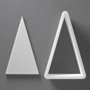 Black Tall Triangle Cookie Cutter Mini To Large cookie Arrow Shape Polymer Clay Jewelry And Earring Cutter Tool Mirrored Pair Set For Geometric Baking Crafting And DIY Projects