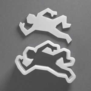 Crime Scene Cookie Cutter Mystery Theme Shape Baking Tool for Cookies Biscuits Fondant Dough Clay Jewelry Making Earring Craft Decorating Party Baking and Daily Home Use