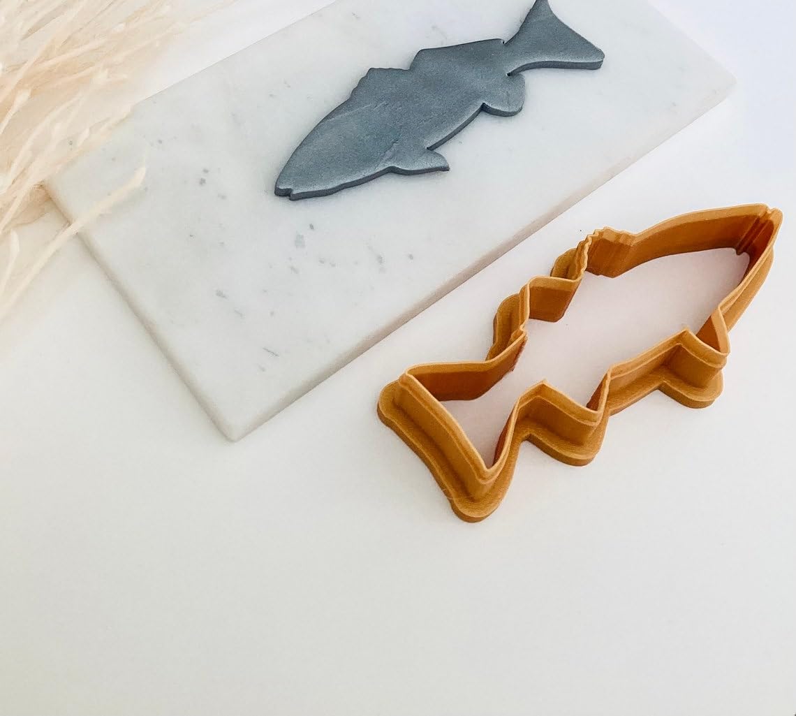 Red Drum Fish Cookie Cutter for Clay and Fondant Polymer Clay Fish Cutter for Jewelry Making Baking and Crafting Coastal Ocean Animal Theme Large Clay Cutter for DIY Cookie and Clay - Image 3
